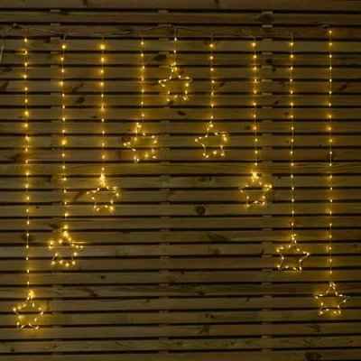 Image of Samuel ALEXANDER 1.2m x FlexiBrights Christmas Star Curtain Lights with 258 Warm White LEDs