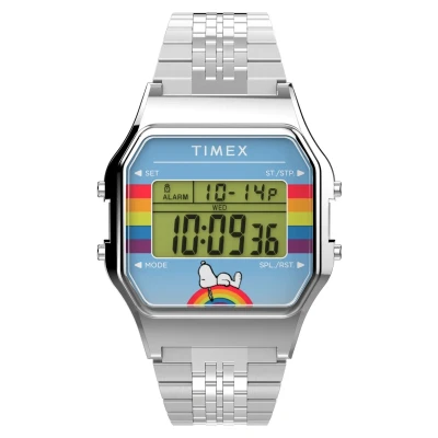 Image of Timex Unisex&#039;s Digital Quartz Watch with Stainless Steel Strap TW2V61300
