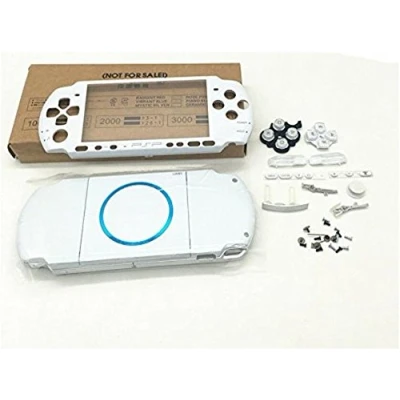 Image of NEW Replacement Sony PSP 3000 Console Full Housing Shell Cover With Button Set White.