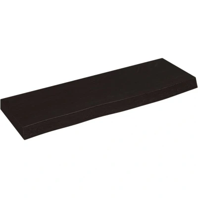 Image of vidaXL Wall Shelf Floating DIY Board Dark Brown Treated Solid Wood Oak