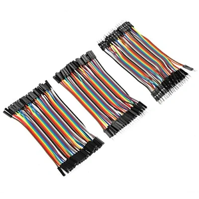 Image of Breadboard Jumper Wires 40pin M to F / 10cm Kit for 3 Pcs
