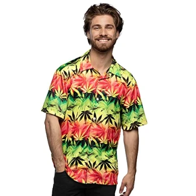 Image of Boland Men&#039;s 82028 Rastafari Shirt (L), Multicoloured, L