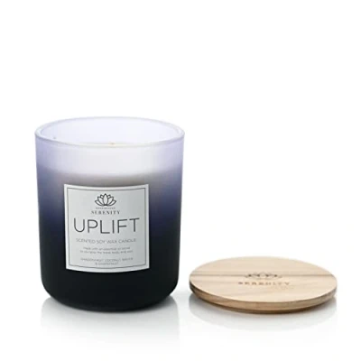 Image of Serenity Scented Soy Wax Candle Uplift Dragonfruit, Coconut Water &amp; Grapefruit 270g