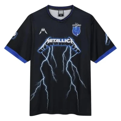Image of Metallica Rock FC Ride The Lightning Men&#039;s Jersey Multicoloured Band Merch, Bands, multi coloured, Medium