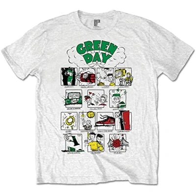 Image of Green Day Men&#039;s Dookie RRHOF T Shirt, White (White White), Small (Size:Small)
