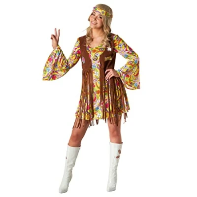 Image of Morph Costumes Hippie Costume Women 70s For Adult Dress Halloween Large
