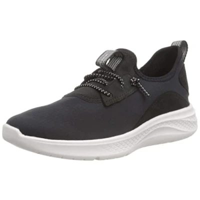 Image of Hush Puppies Women&#039;s Elevate Bungee Sneaker, Black, 6 UK