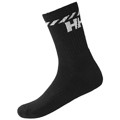 Image of Helly Hansen Unisex Cotton Sport Sock 3PK, 45 47, Black