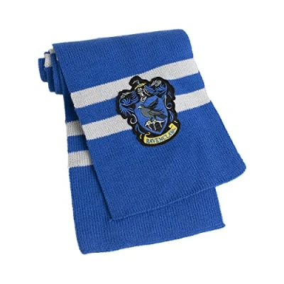 Image of Funidelia Harry Potter Ravenclaw Scarf (Official Replica) for men and women Hogwarts, Wizards merchandise, comfortable lounge wear accessories adults Blue