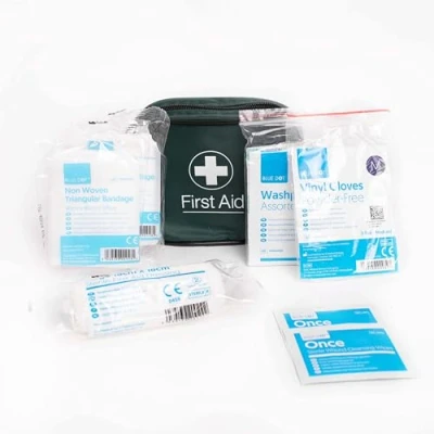 Image of Crest Medical Blue Dot One Person Travel Kit In Green Zipped Bag (Each)