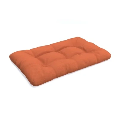 Image of POKAR Euro Pallet Quilted Pillow 1x Seat Cushion 120 x 80cm, Garden Pillows, Sofa Bench Furniture, Patio, Without Pallets, Orange