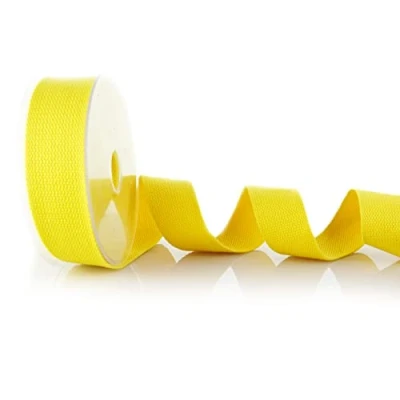 Image of Trimz Cotton Webbing, Yellow, 40mm