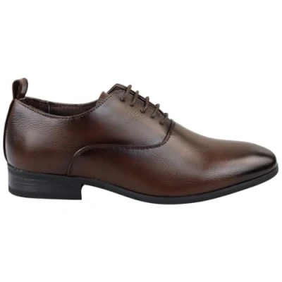 Image of Men&#039;s Shoes Oxford Dress Lace Up Shoe Brown 8 UK