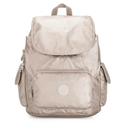 Image of Kipling CITY PACK S Small Backpack, Metallic Glow (Silver)