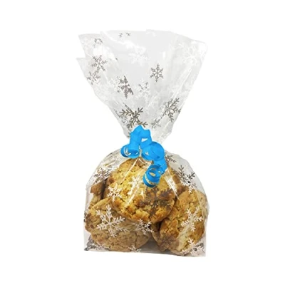 Image of Anniversary House Snowflake Cello Bags With Twist Ties