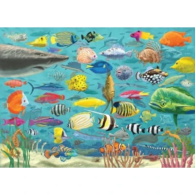 Image of All The Fish 1000 Piece Jigsaw Puzzle
