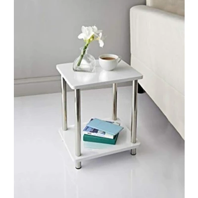 Image of New Elegent Norsk 2 Shelf Unit Stainless Steel Legs Ideal Addition to Your Living Room