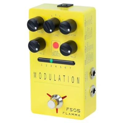 Image of Guitar Pedal for FLAMMA FS08 FS07 FS06 FS05 FS03 FS02 FS01 Reverb, Effects 7 Storable Slots 11 Modulation True Bypass (FS05)