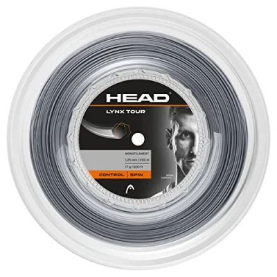 Image of HEAD Unisex Adult&#039;s Lynx Tour Reel Tennis String, Grey, 16