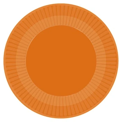 Image of Amscan 9915400 204 66 Orange Eco Friendly Recyclable Paper Party Plates 8 Pack