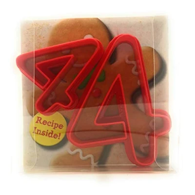 Image of 4 Four Digit Number Shaped Cookie Cutter Set of 2, Biscuit, Pastry, Fondant Clay