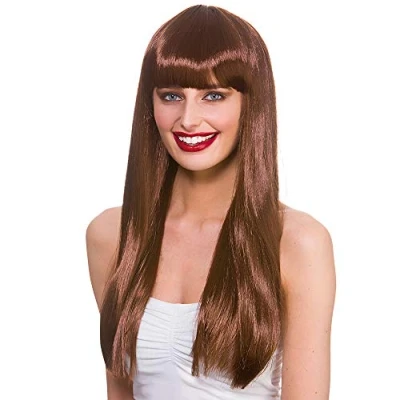 Image of Wicked Costumes Adult Long Brown Fantasy Fancy Dress Wig