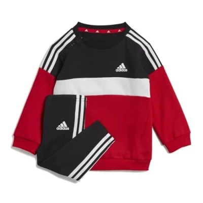 Image of adidas Unisex Baby Tiberio 3 Stripes Colorblock Leggings Set, 9 12 Months