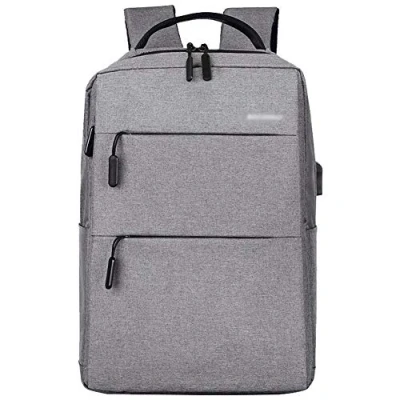 Image of 15 Inch Laptop Backpack Briefcase Water Resistant Multi Purpose Bussiness Shoulder Bag Handbag for Work School Travel,Light Grey,15