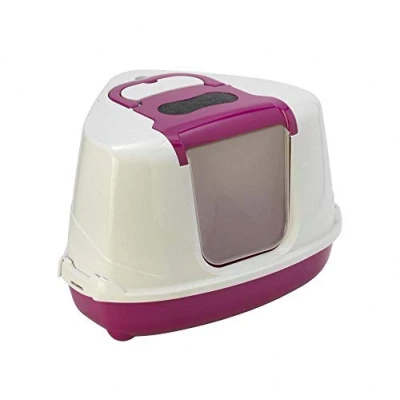 Image of Corner Hooded Flip Loo Pink 56cm 352495