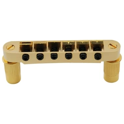 Image of Wilkinson WOGB2 52mm(2 3/64 inch) Wide Type Tune O Matic Bridge for USA Epiphone Les Paul SG Style Electric Guitar, Gold
