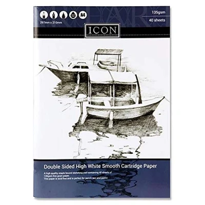 Image of Premier Stationery A4 135gsm Icon Sketch Pad. 40 Sheets