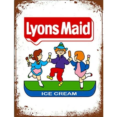 Image of Vintage Advertising Wall Tin Plaque 20x15cm Pub Shed Bar Man Cave Home Bedroom Office Kitchen Gift Metal Sign Lyons Maid Ice Iced Cream Inspired