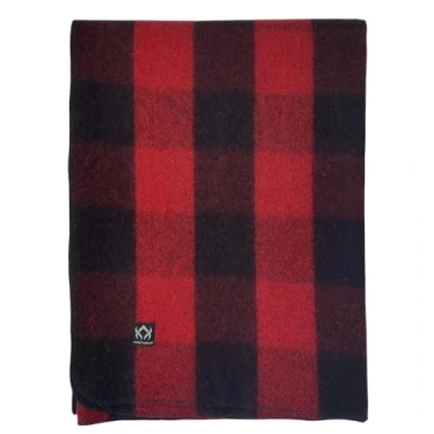 Image of Arcturus Plaid Wool Blanket 4.5lbs, Warm, Heavy, Washable, Large Great for Camping, Outdoors, Survival &amp; Emergency Kits (Red Buffalo)