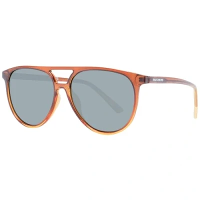 Image of Skechers Unisex Sunglasses 53 Light Brown, Plastic Frame, Polycarbonate Lens, UV Protected, Casual Style, Men&#039;s Department