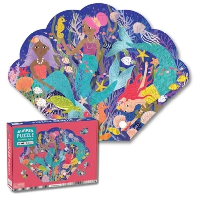 Image of Galison Mudpuppy 9780735376472 jellyfish Mermaid Cove Jigsaw Puzzle, Multicoloured