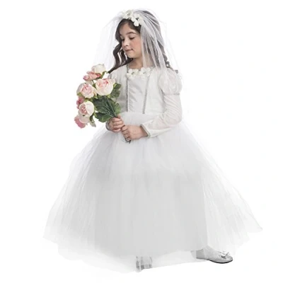 Image of Dress Up America Bridal Princess Costume for Girls Beautiful Set Role Play