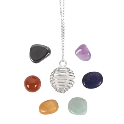 Image of Something Different Wholesale Chakra Healing Crystal Necklace with 7 Gemstones Crystals and Necklaces for Balancing Energy Inner Harmony