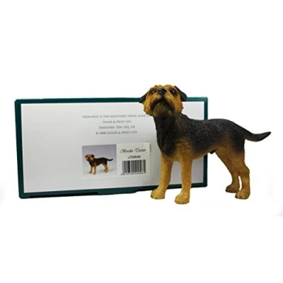 Image of Lesser &amp; Pavey Border Terrier, Blue, Resin, Black/Tan, H10cm
