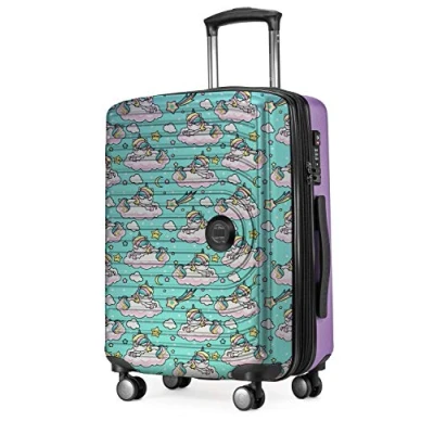 Image of HAUPTSTADTKOFFER Mitte Hand Luggage, 2.9 kg child&#039;s play, TSA, Hard Shell Suitcase, trolley with 4 Wheels, Luggage 55 cm, 42 liters, Suitcase motif, UNICORN Lilac