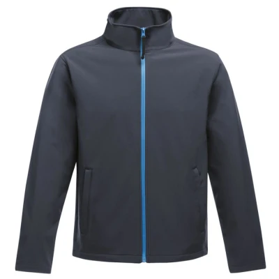 Image of Regatta Standout Mens Ablaze Printable Soft Shell Jacket (Navy/French Blue) Softshell Size 2XL