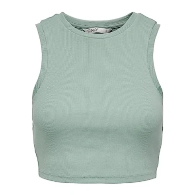Image of ONLY Women&#039;s Onlvilma S/L Cropped Tank Top JRS Noos, Green, XL