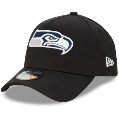 Image of New Era Seattle Seahawks NFL Evergreen Black 9Forty Adjustable A Frame Cap
