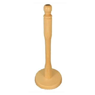 Image of AQS INTERNATIONAL Kitchen Wooden Paper Towel Roll Holder Stand Rack Freestanding (Beech Wood Holder)
