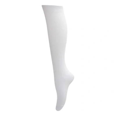 Image of Childrens Girls Plain Knee High School Socks (Pack Of 3) (UK Shoe 4 6 (Age: 13+ years)) (White)