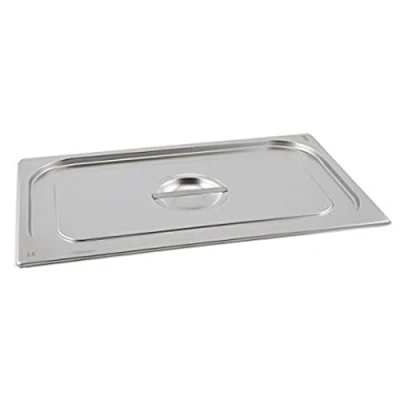 Image of Genware NEV GN16 LID Stainless Steel Gastronorm Pan with Lid, Size 1/6