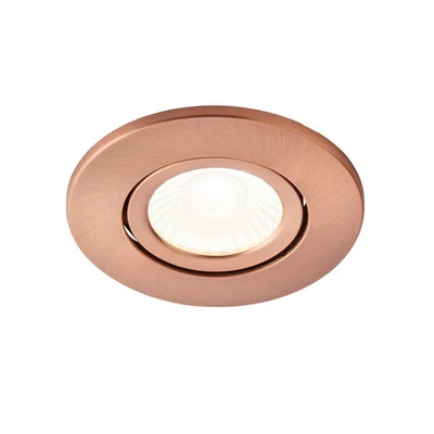 Image of SPA 38571 ACOP Como Slim Tilt 5w LED Downlight, Antique Copper, IP65, 4000K, 500lm, 60 Beam