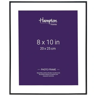 Image of Hampton Frames MADRID Narrow Profile Photo Frame with Bevel Mount Matt Black 8x10 (20x25cm) M138B80