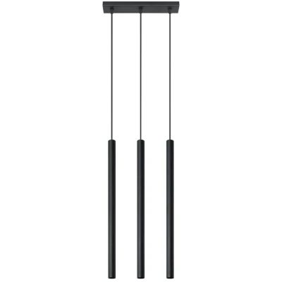 Image of Pastelo 3 Light Staight Bar Drop Pendant Black, G9