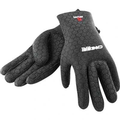 Image of Cressi High Stretch Neoprene Diving Gloves Black, Large/2.5mm