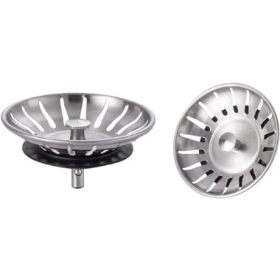 Image of Ibergrif 2 Pack Kitchen Sink Plug Strainer Replacement, Stainless Steel, Universal Hole Diameter 78mm M34351